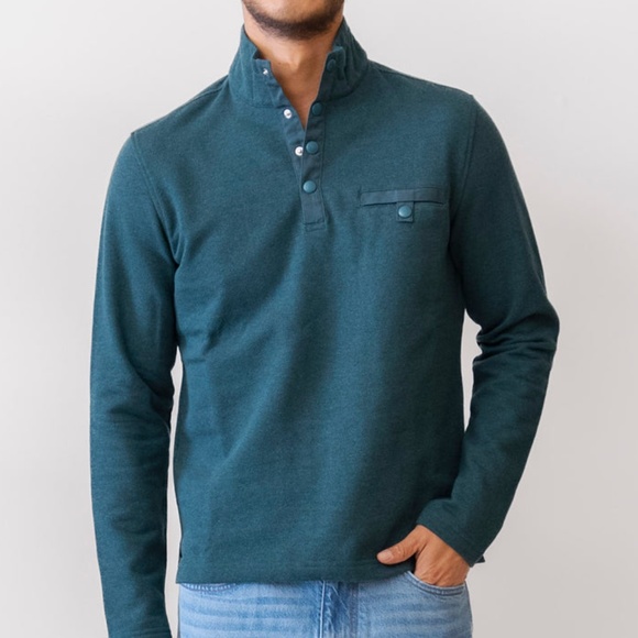 UNTUCKit men's 'Parkson Snap Fleece Pullover' - Picture 2 of 7